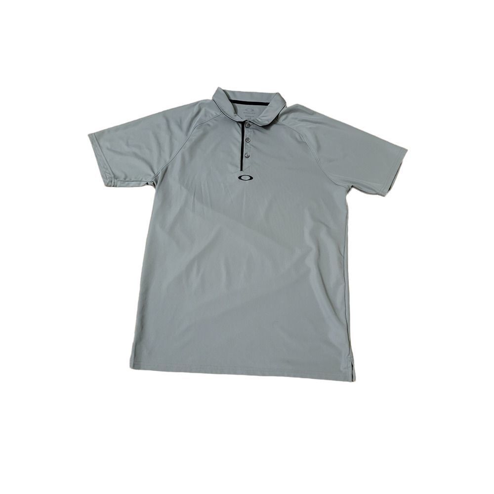 Oakley Mens Gray Golf Polo Size Large in good condition.